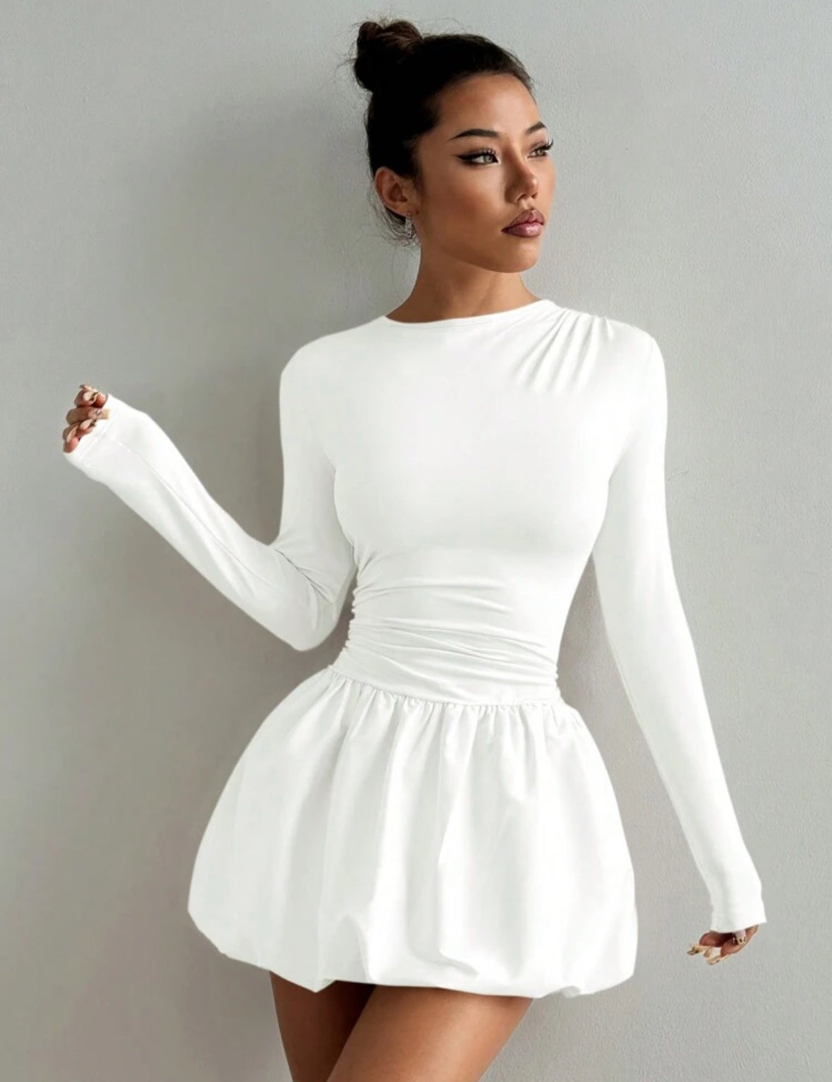 🎀Vestido Blanco Globo🎀