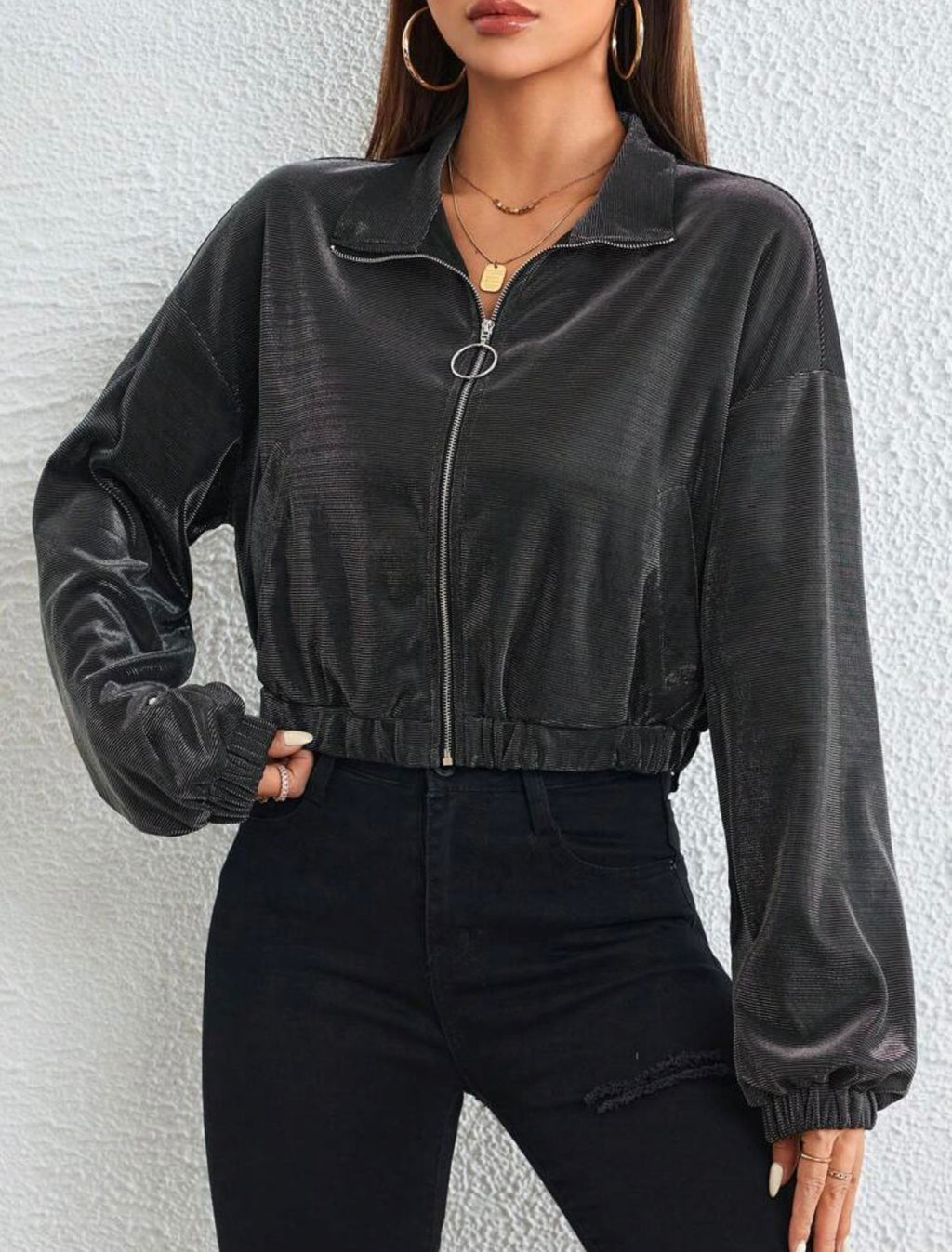 🎀Chaqueta Gris Plata🎀