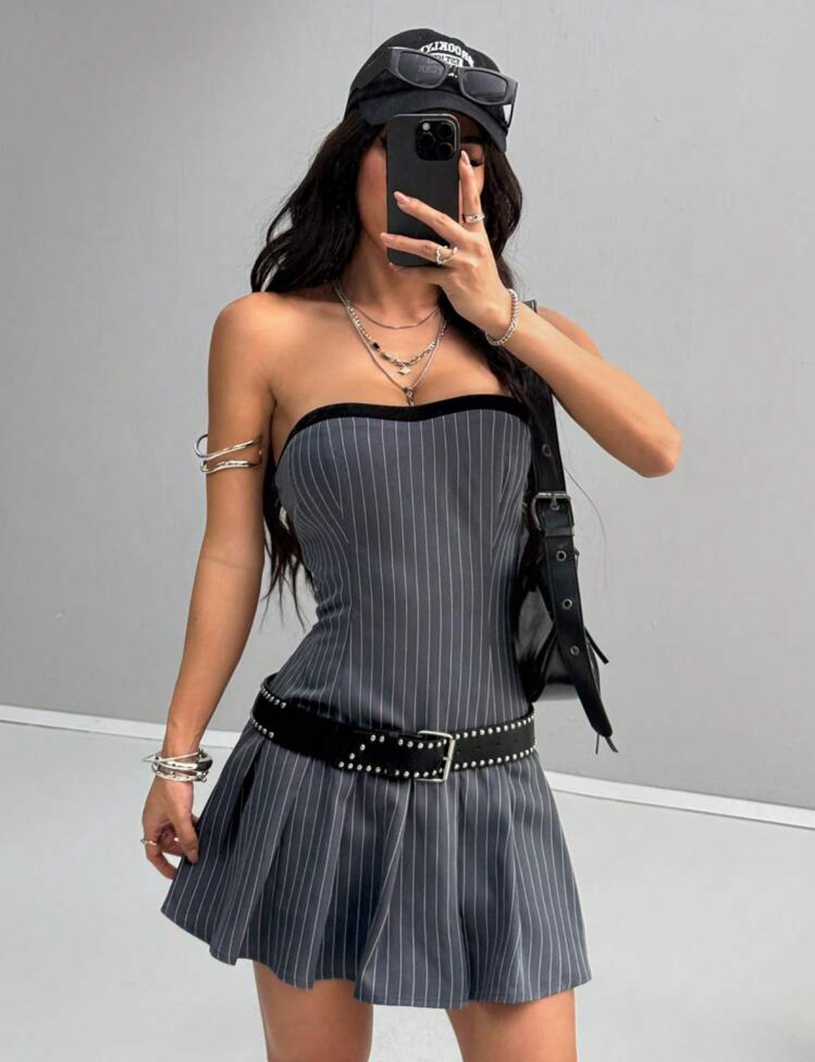 🎀Vestido Gris Rayas🎀