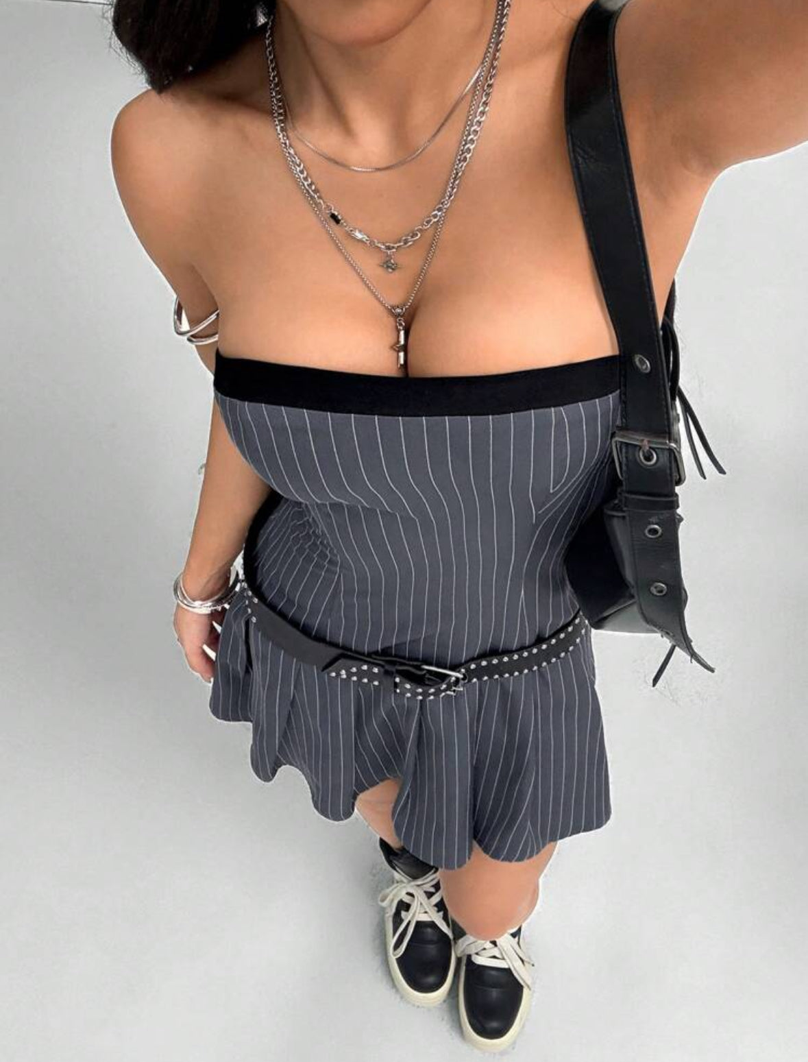 🎀Vestido Gris Rayas🎀